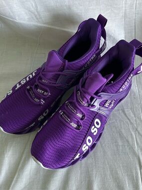 Brand New JUST SO SO Purple Athletic Walking Running Shoes Size EU42/US11-11.5